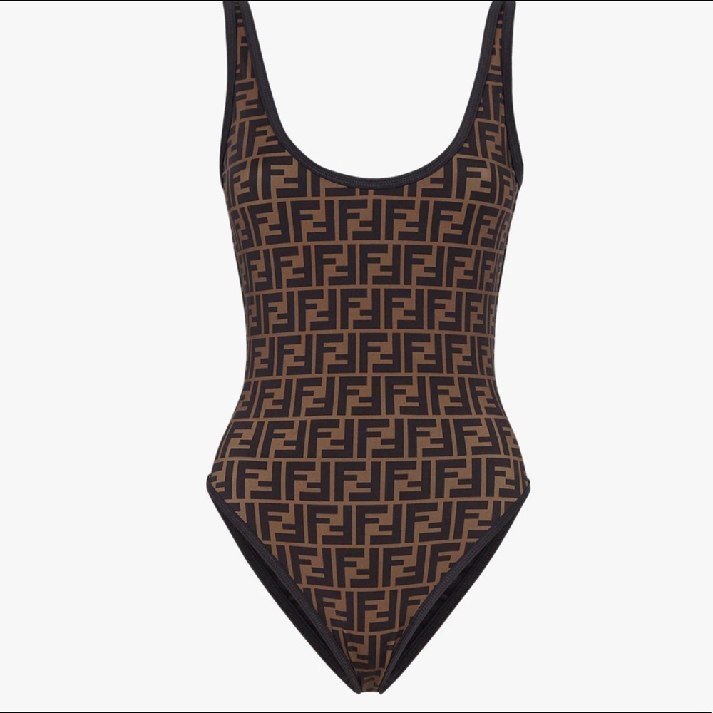 Fendi Brown Lycra swimsuit